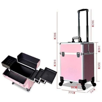 Maleta Trolley Profesional para Uñas y Maquillaje con Ruedas