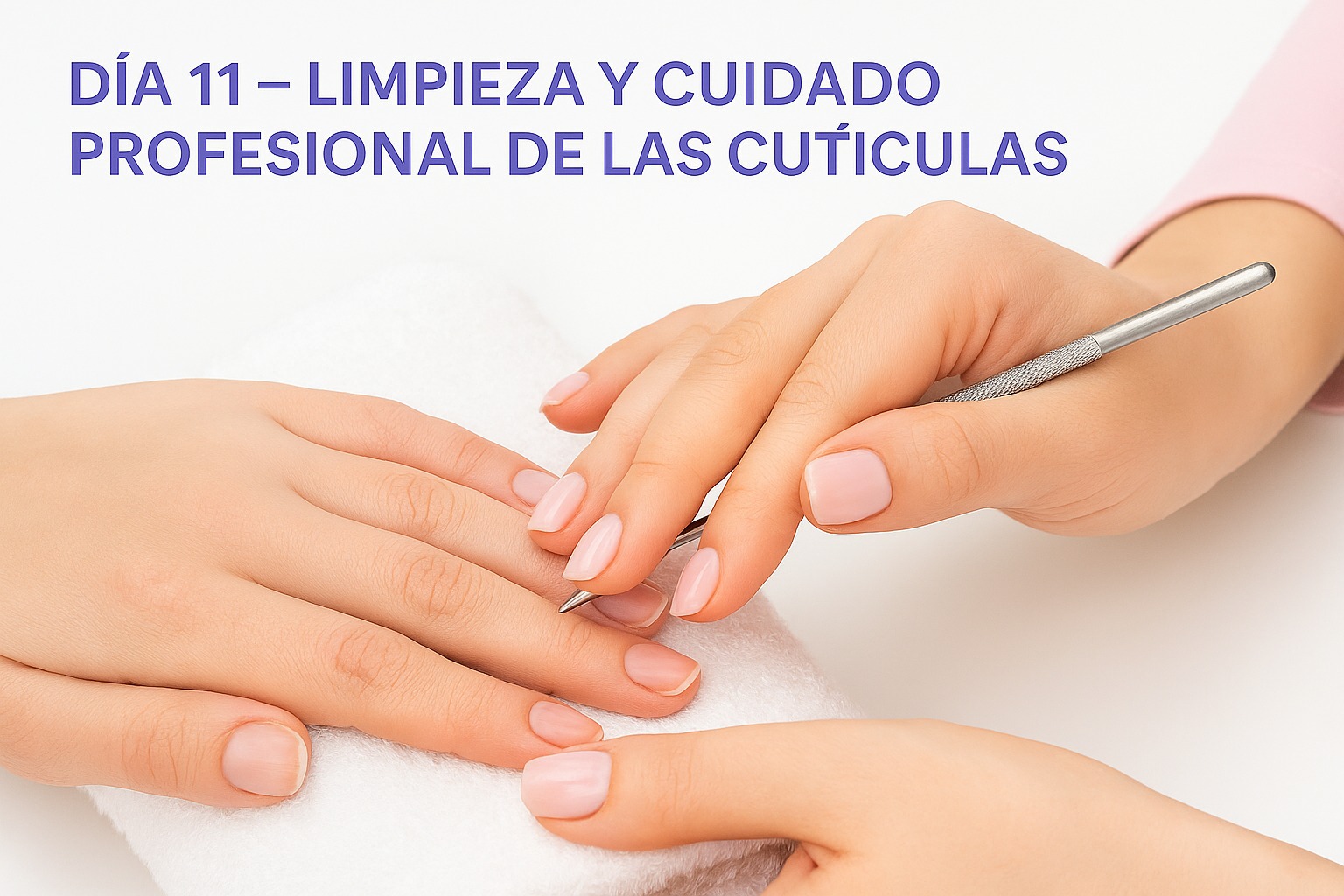 Limpieza y cuidado profesional de las cutículas