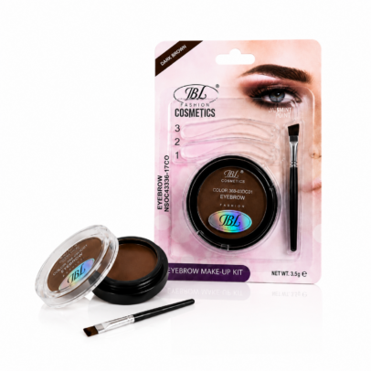 Kit de maquillaje para cejas JBL Fashion Cosmetics Dark Brown con pincel angular de precisión.